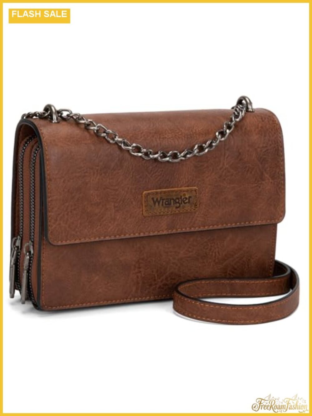 Wrangler Flap Crossbody Purse Chain Strap Wallet Shoulder Bag
